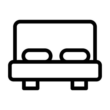 kanepe vektörü ince çizgi simgesi