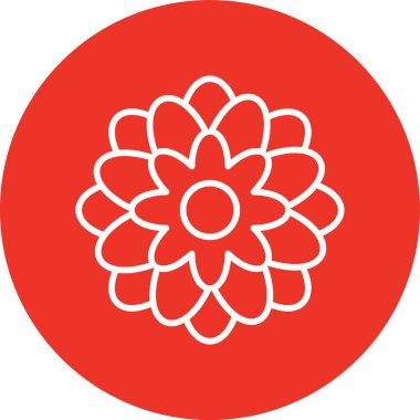 çiçek düz renk vektörü simgesi