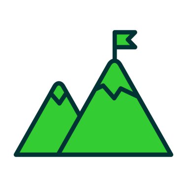 dağ simgesi vektörü izole edildi