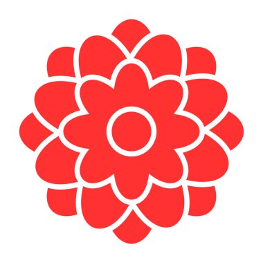 izole edilmiş kırmızı çiçek simgesi