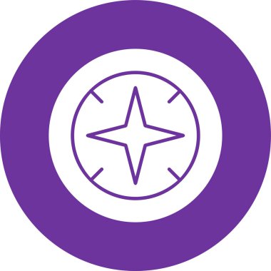 Beyaz arka plan üzerinde izole pusula simgesini