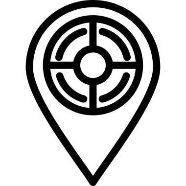 konum pin simgesi, navigasyonun vektör tasarımı