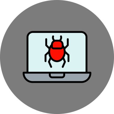 Böcek. Web simgesi basit illüstrasyon