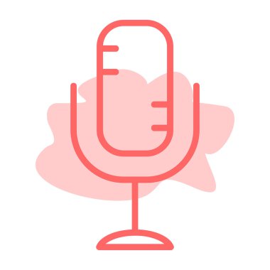 mikrofon simgesi, vektör illüstrasyonu