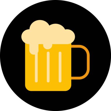 Bira kupa simgesi, basit vektör çizim