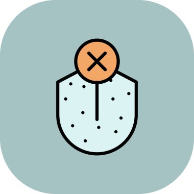 Bir kalkan simgesinin vektör illüstrasyonu