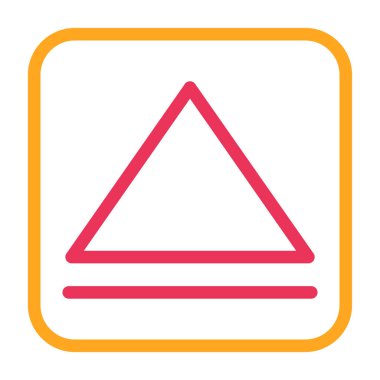 triangle icon in trendy style isolated background