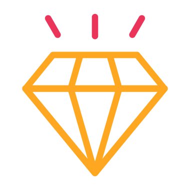 Elmas simgesi vektör illüstrasyonu