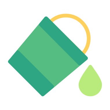 Yeşil çay poşetinin düz vektör tasarımı