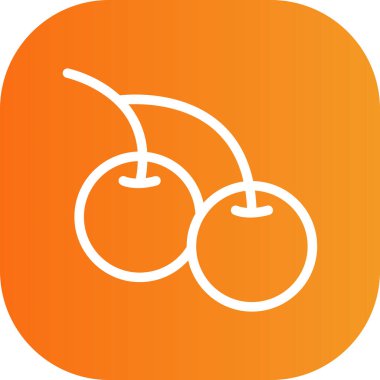 Güzel bir portakallı meyve ikonunun vektör çizimi