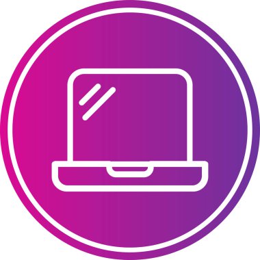 dizüstü bilgisayar simgesi, vektör illüstrasyonu