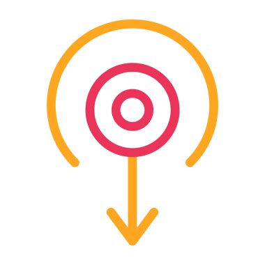 ok hedef simgesi vektör illüstrasyonu