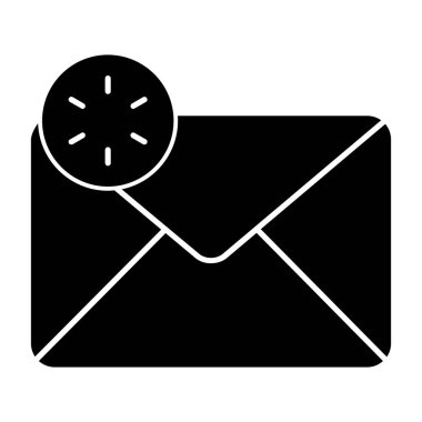 E- posta vektörü düz simgesi