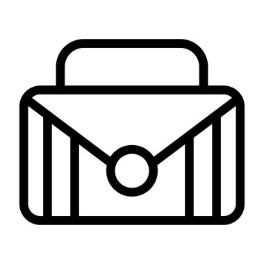 evrak çantası vektörü ince çizgi simgesi