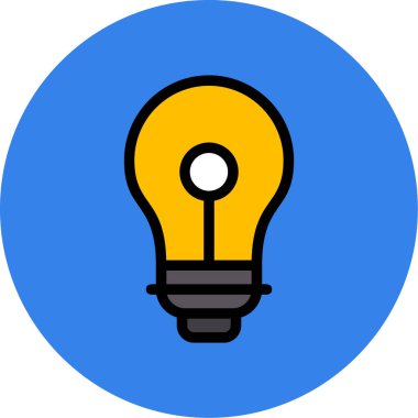 Ampul. Web simgesi basit illüstrasyon