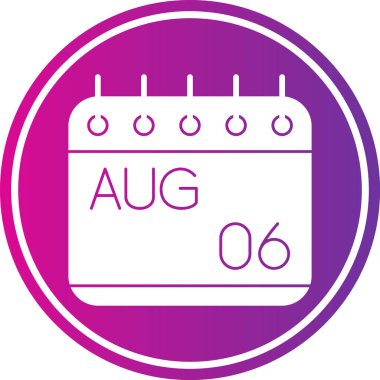 Bir günlük takvimde 18 Ağustos simgesi