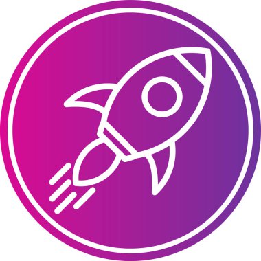 Bir roketin vektör simgesi, roket, roket