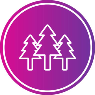 Bir ağaç simgesinin vektör illüstrasyonu