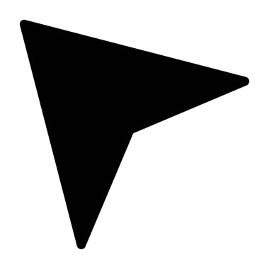 Ok Başı Yukarı Düz Vektör Sembolü