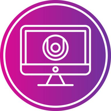 Dizüstü bilgisayar simgesinin vektör çizimi