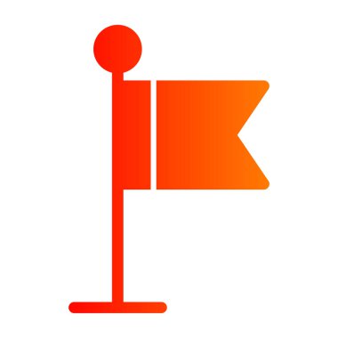 Soyut arkaplanda bayrak simgesi izole edildi