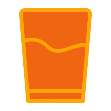 portakal suyu ikonu, vektör illüstrasyonu