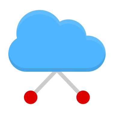 bulut hesaplama vektörü simgesi