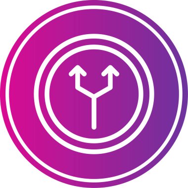 Benzersiz ok yukarı vektör çizgisi simgesi