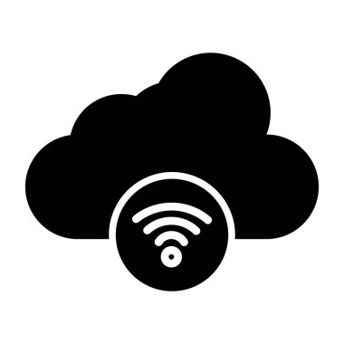 Bulut Hesaplama Kabartma Vektörü Simgesi Tasarımı