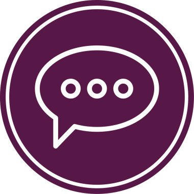 Sohbet simgesinin vektör illüstrasyonu