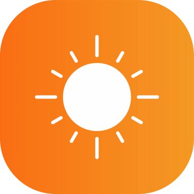 Bir güneş simgesinin vektör illüstrasyonu