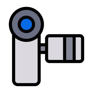 Kamera. Web simgesi basit illüstrasyon