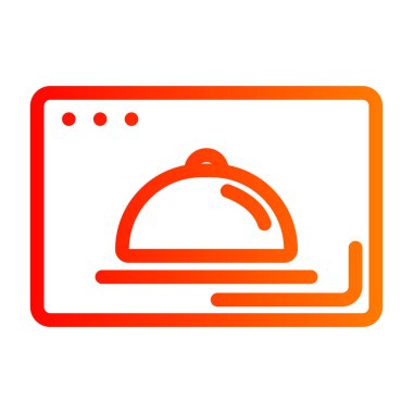 Bir çekmece simgesinin basit vektör illüstrasyonu