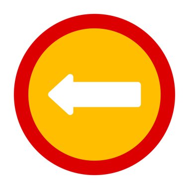 Kırmızı yuvarlak ok simgesinin vektör çizimi