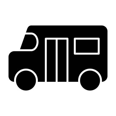 Van teslim kutsal kişilerin resmi, vektör çizim