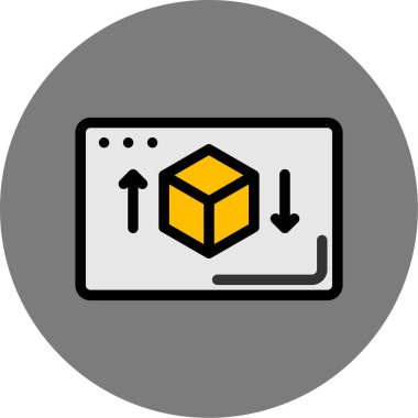 kutu simgesi vektör illüstrasyonu