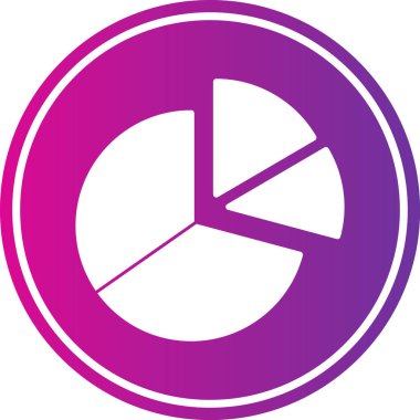 Yuvarlak bir daire simgesinde turta grafiği