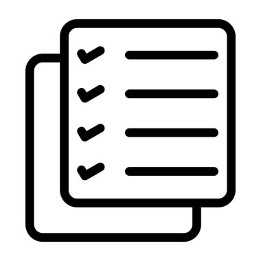 Kontrol listesi. Web simgesi basit tasarım