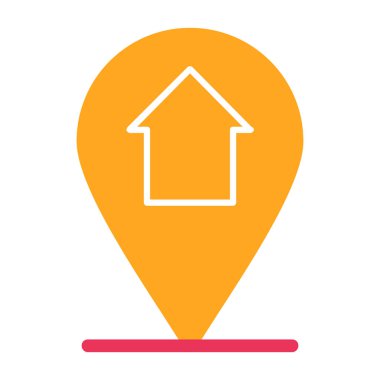 konum pin simgesi vektör illüstrasyonu