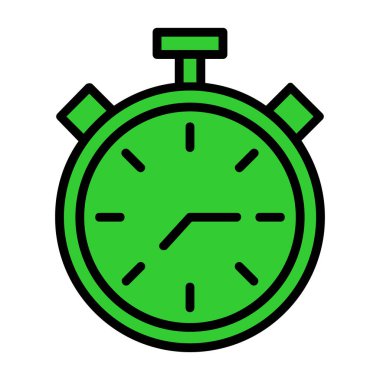 Kronometre simgesi. özet kronometre vektör simgesi rengi ince tasarım