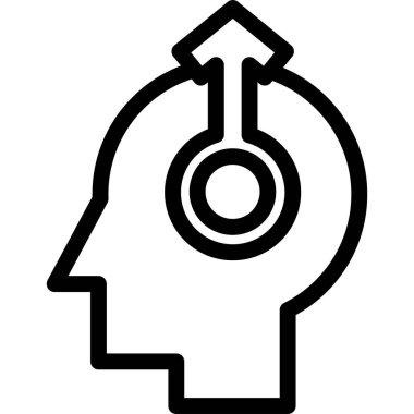 Beyin. Web simgesi basit illüstrasyon