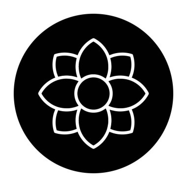 Çiçek vektörü düz simgesi