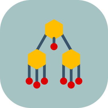 Molekülün düz tasarım simgesi