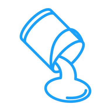 Boya fırça hat simge vektör çizim