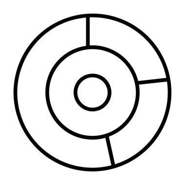 Cd vektör ince çizgi simgesi