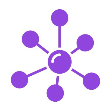 bağlantı simgesi. vektör biçimi mor ve mor renkler, yuvarlak açılar, beyaz arkaplan üzerindeki düğme.