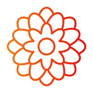 beyaz arkaplanda çiçek simgesi