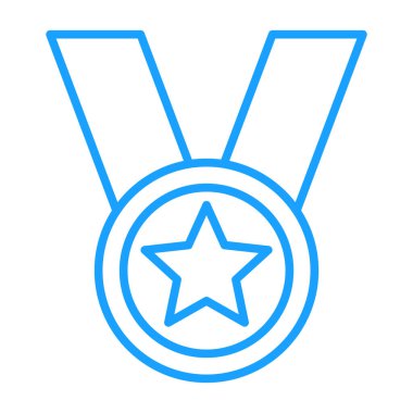 Madalya ikon vektör illüstrasyonu