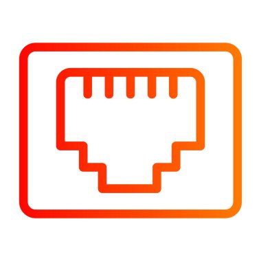 Kırmızı ve beyaz çizgi simgesinin vektör çizimi