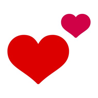 Beyaz arkaplan ile kırmızı kalp